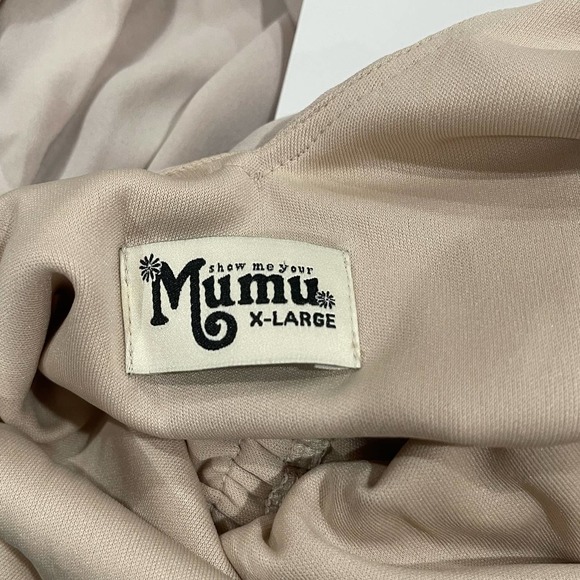 NEW Show Me Your Mumu Kendall Maxi Dress Show Me The Ring Crisp Beige Size XL - Picture 9 of 12